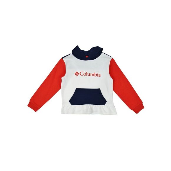 Columbia Big Girls Park Hoodie Sweatshirt (S, White Multi) - Picture 1 of 3
